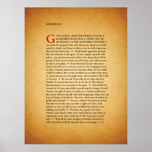 Affiches Desiderata