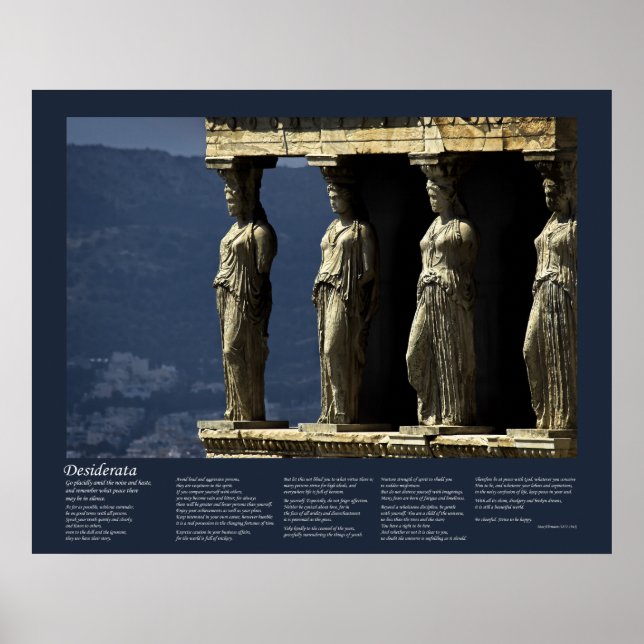 Affiches Desiderata - Caryatides de l'Erechtheion (Devant)