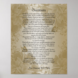 Affiches Desiderata "choses désirées" plumeria florale