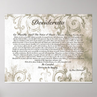 Affiches DESIDERATA - Design de filigrane Vampire