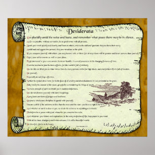 Affiches Desiderata ~ Inspiration intemporelle