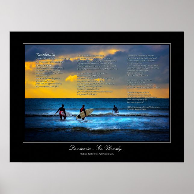 Affiches Desiderata - Surf Au Sundown style galerie (Devant)
