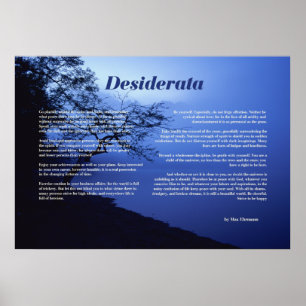 Affiches Desiderata Tree par le lac