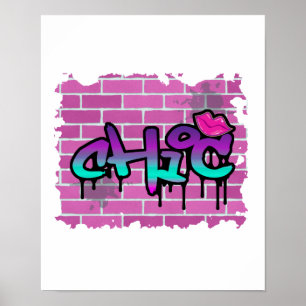 Affiches design chic de graffiti