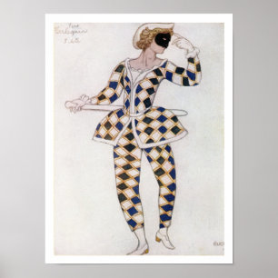 Affiches Design de costume pour Arlequin, de Sleeping Beaut