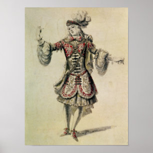 Affiches Design de costume pour un danseur masculin, c.1681