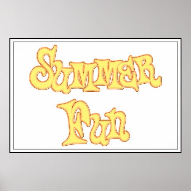 Affiches Design de texte amusant été (Devant)