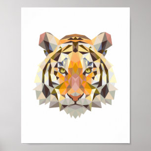 Affiches Design de tigre géométrique nordique