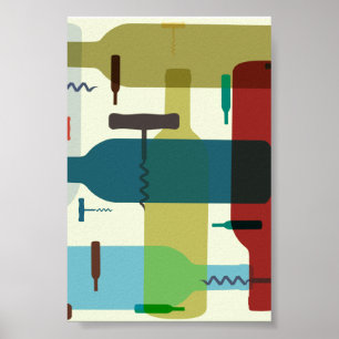 Affiches Design de vin de style rétro