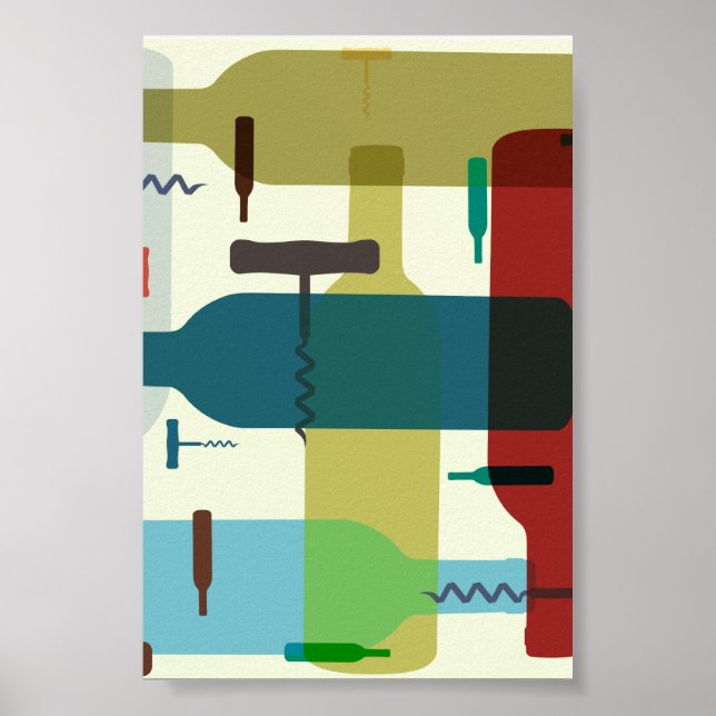 Affiches Design de vin de style rétro (Devant)