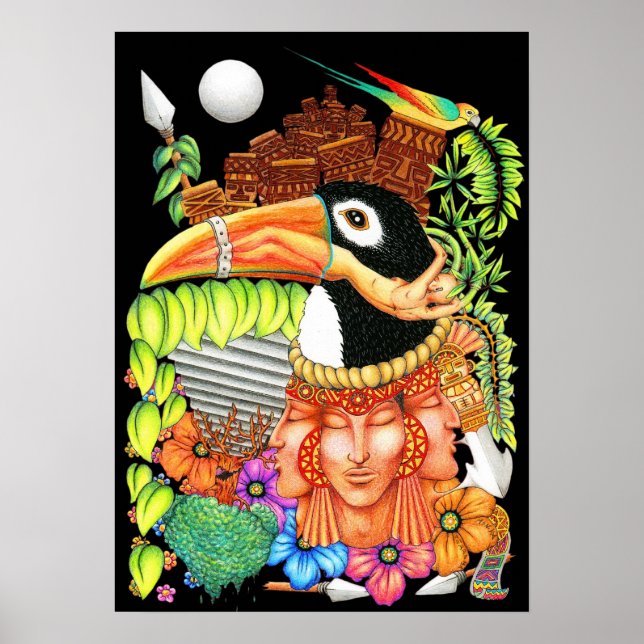 Affiches Design d'Imaginaire Toucan (Devant)