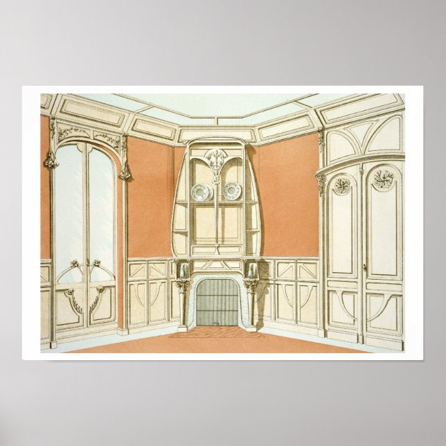 Affiches Design d'intérieur pour une salle à manger, illust (Devant)