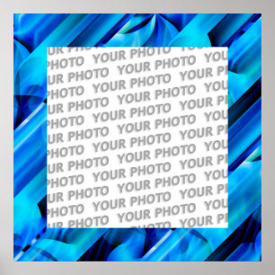 Affiches Design graphique transparent - bleu noir I