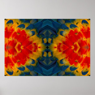Affiches Design Kaleidoscope Scarlet Macaw