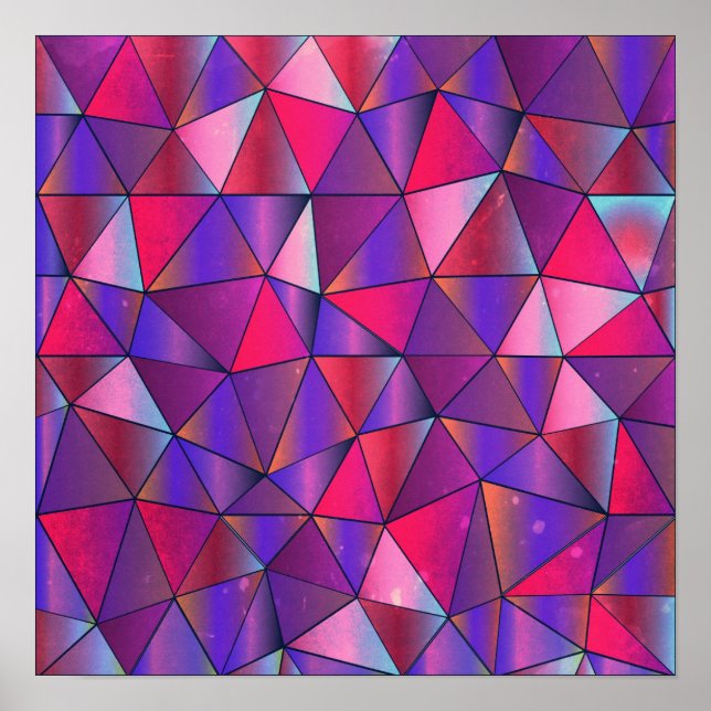 Affiches Design triangulaire abstrait (Devant)