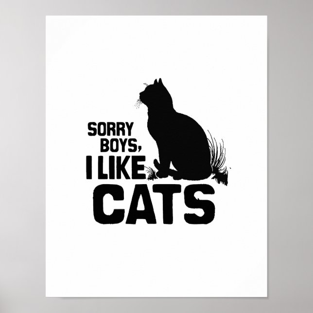 Affiches DÉSOLÉ GARÇONS J'AIME LES CHATS -.png (Devant)