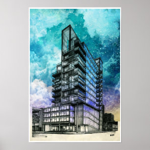 Affiches Dessin architectural moderne
