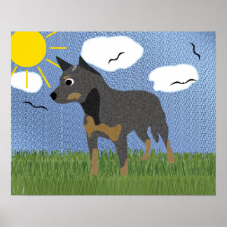 Affiches Dessin Australian Cattle Dog