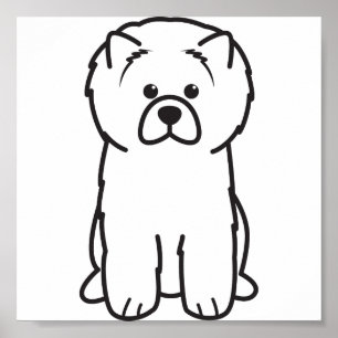 Affiches Dessin de Chien Chow Chow