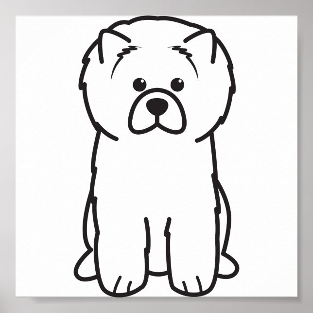 Affiches Dessin de Chien Chow Chow (Devant)