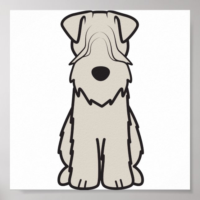 Affiches Dessin de chien de Terrier roux (Devant)