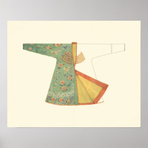 Affiches Dessin de Kimono semi-fini
