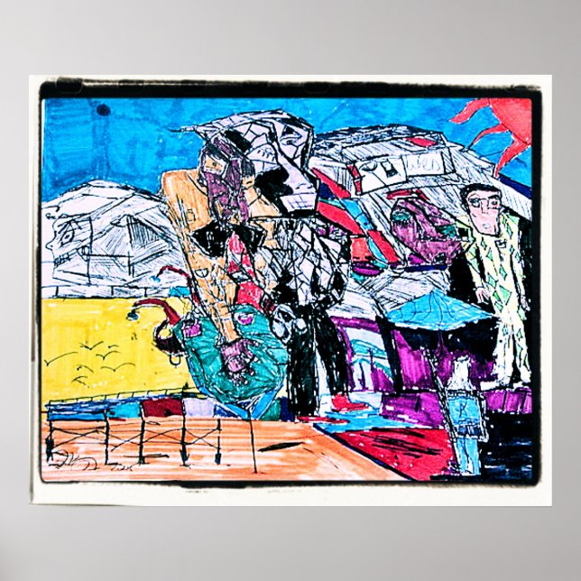 Affiches dessin de la rivière d'or (Devant)