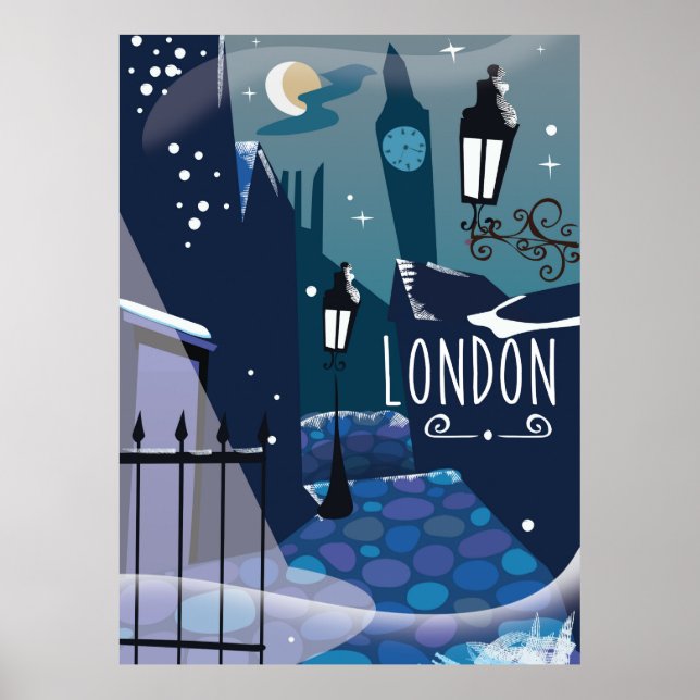 Affiches Dessin de Londres victorien (Devant)