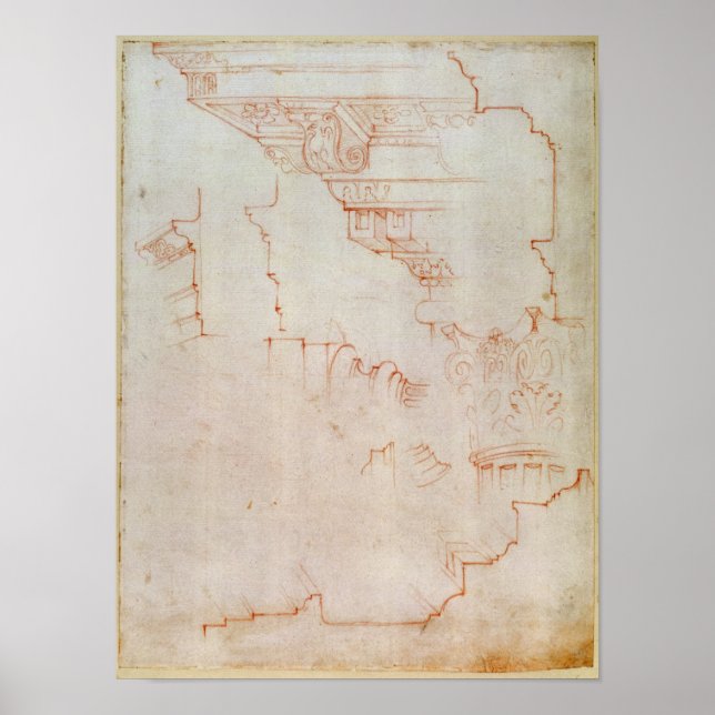 Affiches Dessin des détails architecturaux (Devant)