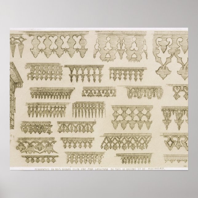 Affiches Dessins islamiques pour corniche, balcon et moucha (Devant)