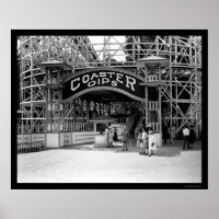 Dessous de verre à rouleaux à Glen Echo Park 1928