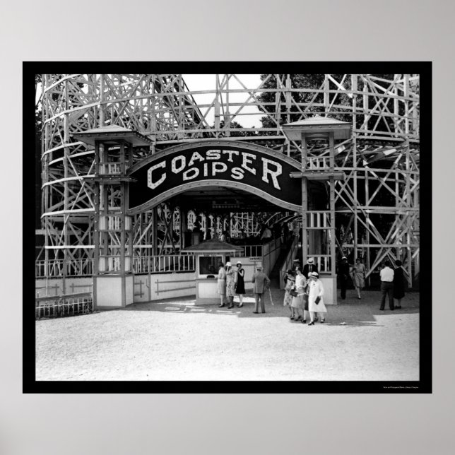 Affiches Dessous de verre à rouleaux à Glen Echo Park 1928 (Devant)