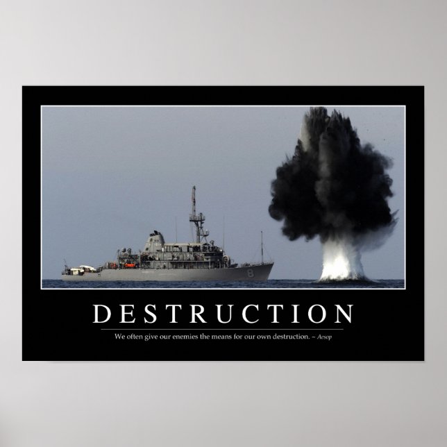 Affiches Destruction : Citation inspirante 1 (Devant)