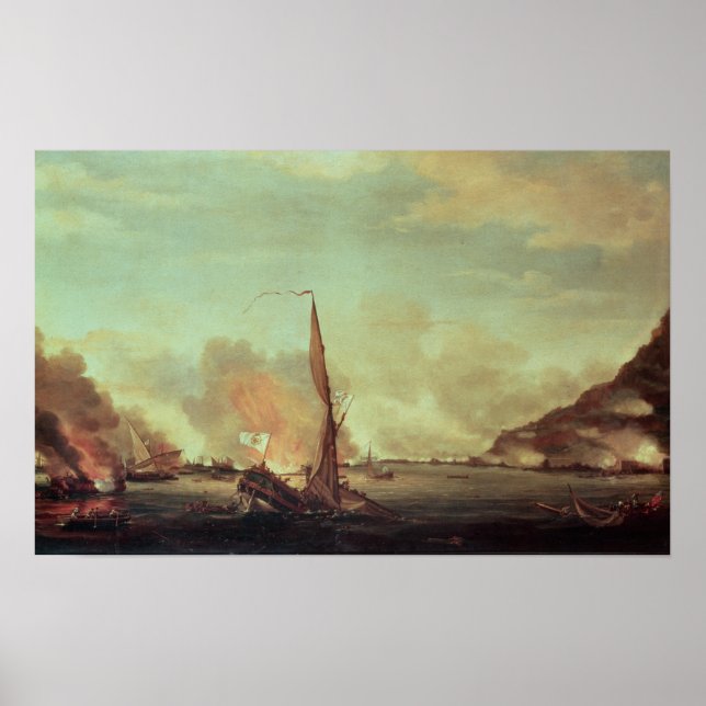 Affiches Destruction des batteries flottantes à (Devant)