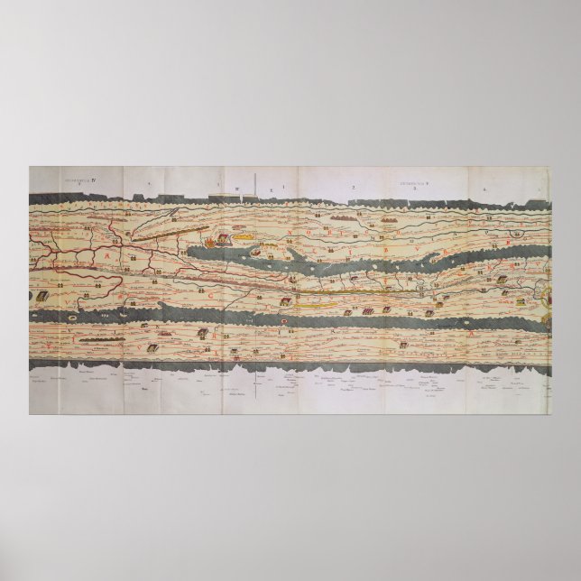 Affiches Détail de la table Peutinger (Devant)