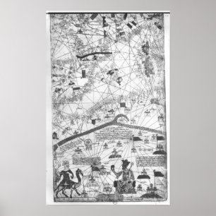 Affiches Détail de l'Atlas Catalan, 1375