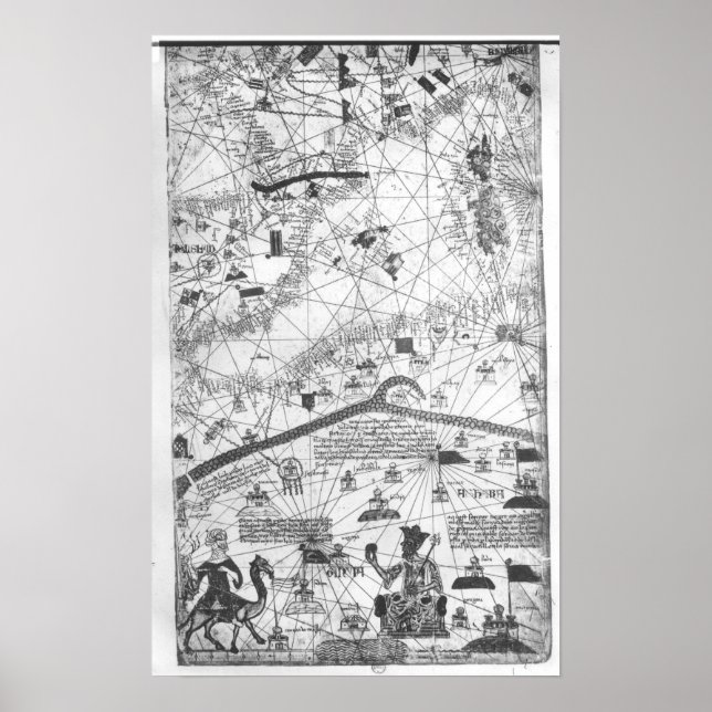 Affiches Détail de l'Atlas Catalan, 1375 (Devant)