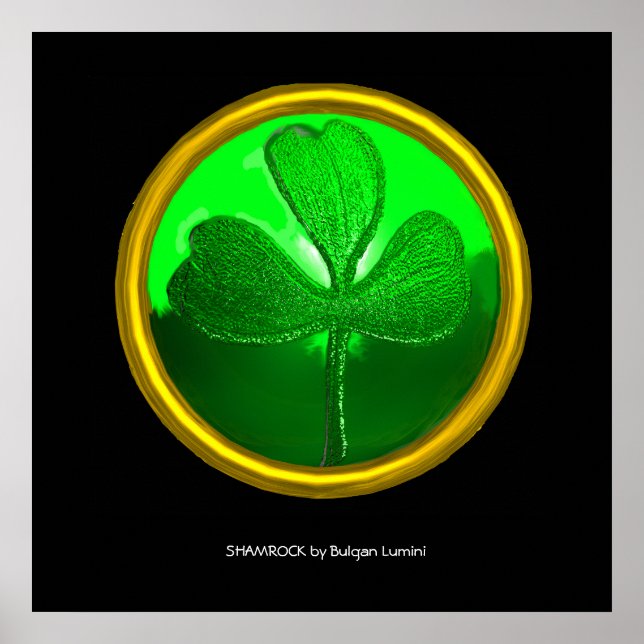 Affiches Détail de trèfle de CŒUR CELTIQUE DE SAINT PATRICK (Devant)
