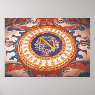 Affiches Détail d'un tapis avec le 'N' de Napoléon Ier