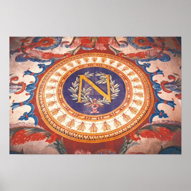 Affiches Détail d'un tapis avec le 'N' de Napoléon Ier (Devant)