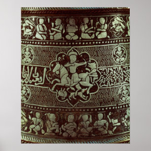 Affiches Detail from a lamp, from Egypt, 1282