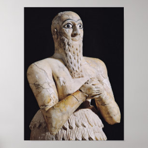 Affiches Detail of a statue of Itur-Shamagen