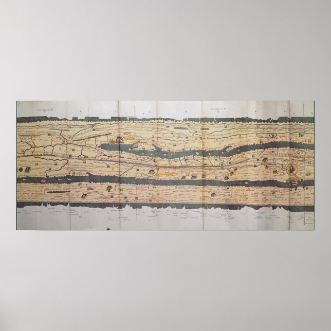 Affiches Detail of the Peutinger Table (Devant)