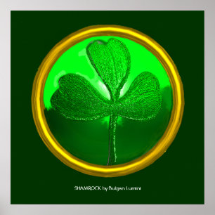 Affiches Détail shamrock du COEUR CÉLTIQUE DE SAINT PATRICK