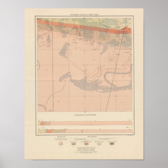 Affiches Detailed Geology Sheet XXIII (Devant)