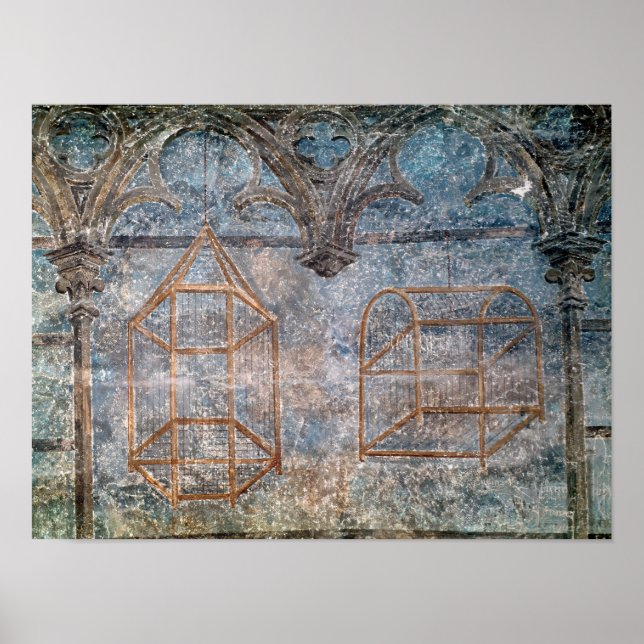 Affiches Détails architecturaux de la chambre du Pape (Devant)