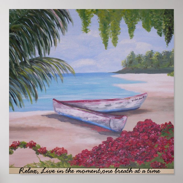 Affiches Détendez-vous, Vivez dans le moment, un souffle à  (Devant)