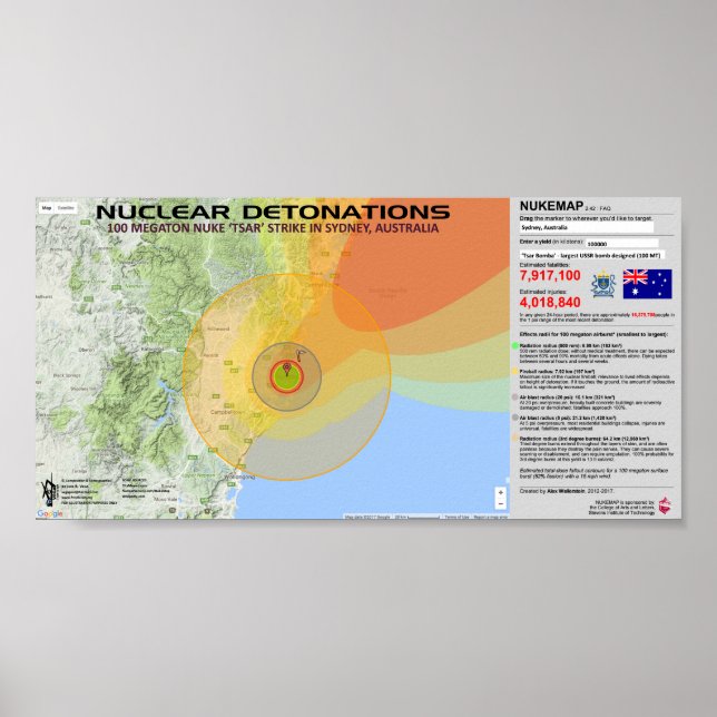 Affiches Détonations nucléaires - Australie (Devant)