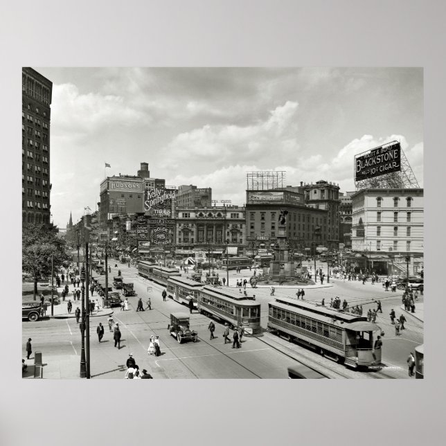 Affiches DÉTROIT CARRÉ c. 1910 (Devant)