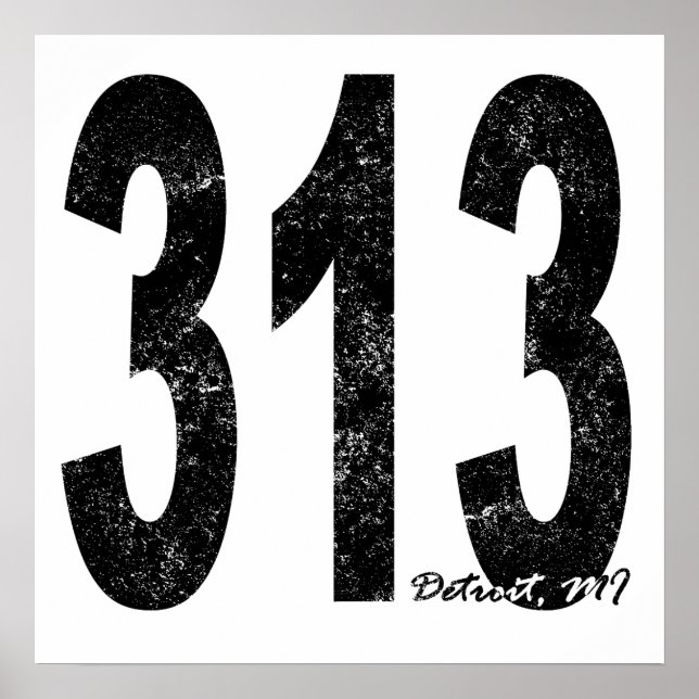 Affiches Détroit en détresse 313 (Devant)